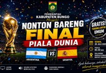 Nobar Final Piala Dunia di Rumah Dinas Bupati Bungo, Gratis untuk Umum