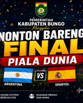 Nobar Final Piala Dunia di Rumah Dinas Bupati Bungo, Gratis untuk Umum