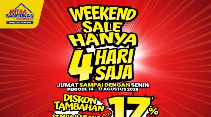 Sambut HUT ke-81 RI, Mitra Bangunan Jambi Tebar Diskon Tambahan hingga 17%