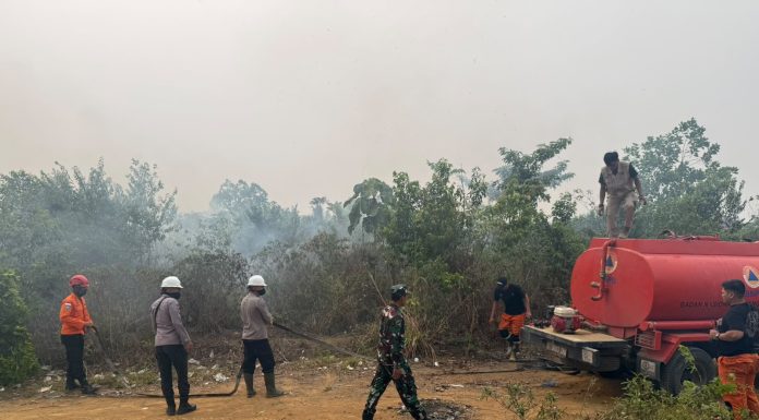 Hotspot Terdeteksi di Sungai Mengkuang, Petugas Temukan Lahan Bekas Terbakar