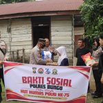 HUT ke-75 Humas Polri, Polres Bungo Salurkan Bantuan kepada Warga Kurang Mampu